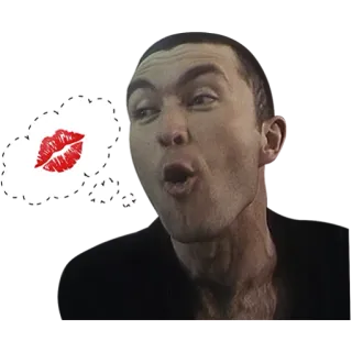 😘 beso, labios, persona, expresión, cara, pegatina whatsapp sticker