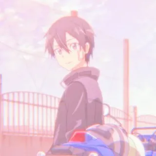🗡 Kirito Sword Art Online Anime, Kirito, Sword Art Online, Karakter, animasi telegram sticker