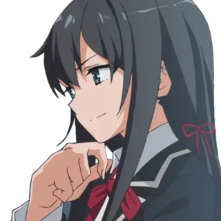 😏 Anime, Garota, Personagem, Uniforme escolar, Mangá telegram sticker