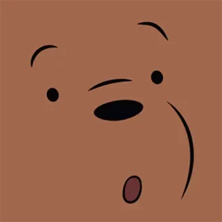 😮 Cartoon, Bär, Gesichtsausdruck, We Bare Bears whatsapp sticker