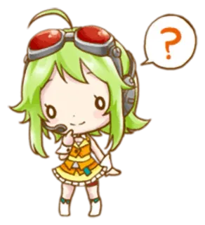 ❓ Anime, Chica, Kawaii, Pregunta, Chibi, Lindo whatsapp sticker