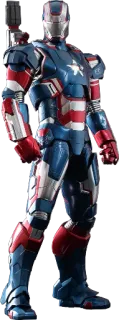🇺🇸 Iron Patriot Iron Man, Marvel, Superhero, Comics, Action Figure telegram sticker