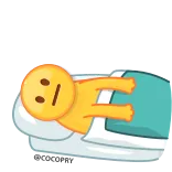 😐 sleepy, tired, bed, emoji, sleeping whatsapp sticker