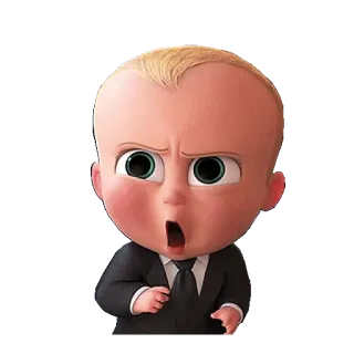 😲 The Boss Baby Dibujos animados, Bebé, Traje, Corbata, Personaje telegram sticker