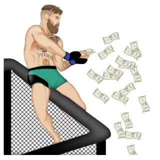 💰 Conor McGregor conor mcgregor, mma, combattant, ufc, argent, cash, sport, combat telegram sticker