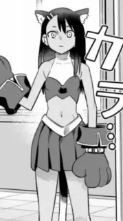 😹 Nagatoro Don't Toy with Me, Miss Nagatoro Nagatoro, Kocie uszy, Boks, Anime, Manga, Nie dokuczaj mi, Nagatoro telegram sticker