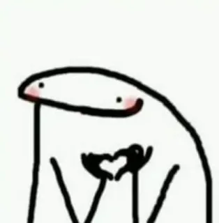 💖 boneco palito, coração, amor, fofo, desenho animado telegram sticker