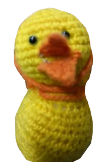 😱 утка, животное, желтый, игрушка, вязаный, милый whatsapp sticker