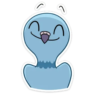 🙂 นกพิราบ, นก, น่ารัก, การ์ตูน, สติกเกอร์, สัตว์, นกพิราบ telegram sticker
