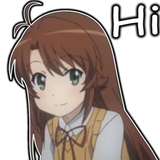 🤚 Hi anime, kartun, halo, salam telegram sticker