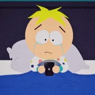 🌟 Butters South Park Butters Stotch, South Park, Dibujos animados, Llorando, Triste, Teléfono whatsapp sticker