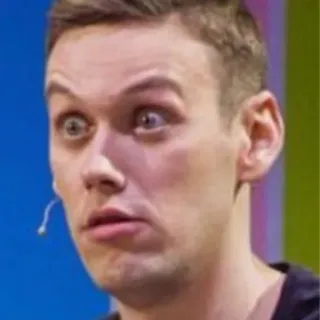 😦 man, face, expression, shocked, surprised, portrait, person telegram sticker