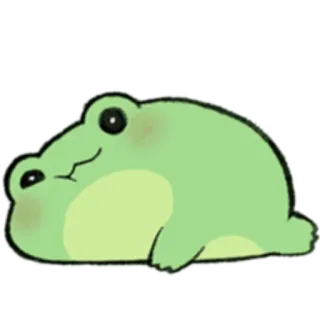 🐸 katak, imut, kartun, hewan, hijau, kawaii telegram sticker