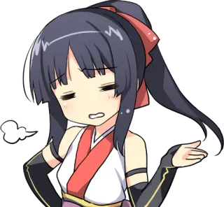 🙄 Anime, Dziewczyna, Manga, Zmieszany, Wątpliwość, Pytanie, Naklejka telegram sticker