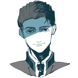 😈 Connor Detroit: Become Human Connor, Android, Detroit: Become Human, Video game, Illustration, Fanart telegram sticker