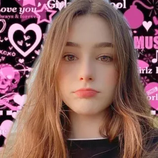 💕 Love you Girlz adesivo, corações, amor, menina, estético telegram sticker