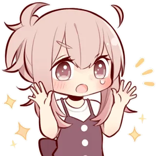 ❌ Anime, Ragazza, Carina, Cartone animato, Adesivo telegram sticker