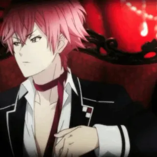 🍷 Ayato Sakamaki Diabolik Lovers anime, vampire, male, red hair, Diabolik Lovers telegram sticker