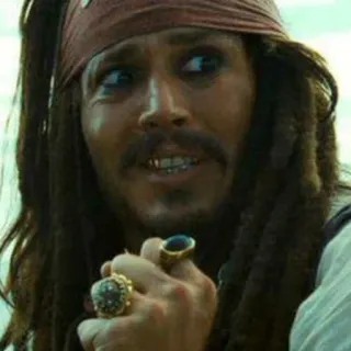 👀 Jack Sparrow Pirates of the Caribbean pirate, captain, movie, johnny depp, adventure telegram sticker