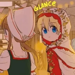 ✨ GLANCE dibujos animados, niña, anime, niño/niña, ilustración whatsapp sticker