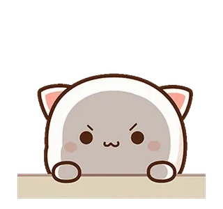 😠 gato, bravo, fofo, desenho animado telegram sticker
