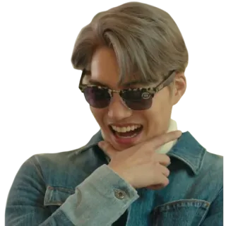 😂 homme, lunettes de soleil, souriant, personne, portrait whatsapp sticker