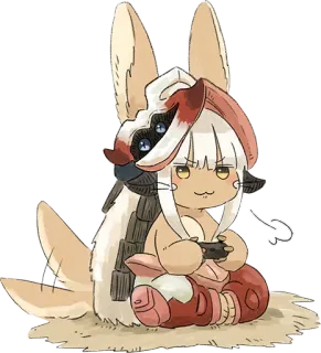 🎮 Nanachi Made in Abyss อนิเมะ, มังงะ, น่ารัก, ตัวละคร, แฟนตาซี whatsapp sticker