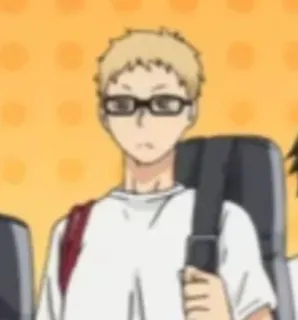 ✨ Tsukishima Kei Haikyuu!! anime, tsukishima, haikyuu, volleyball telegram sticker