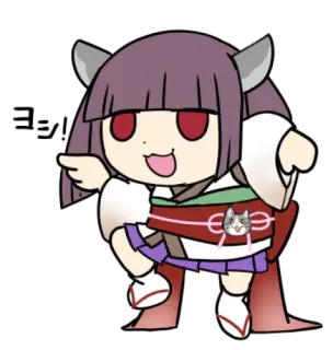 👉 Anime, Katze, Charakter, Kimono, Süß telegram sticker