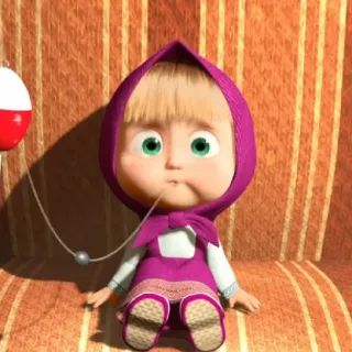 😄 Masha Masha and the Bear мультфильм, анимация, ребенок, девочка, милый, Маша и Медведь telegram sticker
