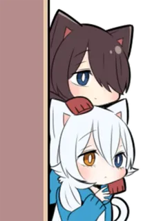 😶 anime, gato, dibujos animados, kawaii telegram sticker