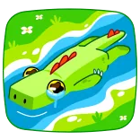 😭 Alligator, Cartoon, Weinend, Fluss, Krokodil, Wasser whatsapp sticker