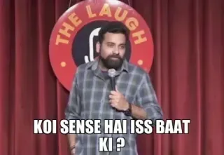 😑 KOI SENSE HAI ISS BAAT KI ? whatsapp sticker