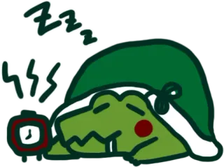 🤤 ZZZ tidur, buaya, mengantuk, lelah, kartun telegram sticker