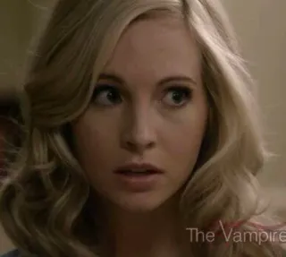 😳 The Vampire Diaries The Vampire vampiro, mulher, loira, retrato telegram sticker