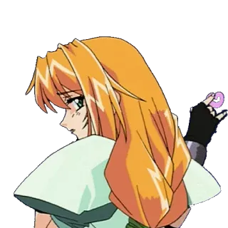 😔 anime, cô gái, hoạt hình, kiếm telegram sticker
