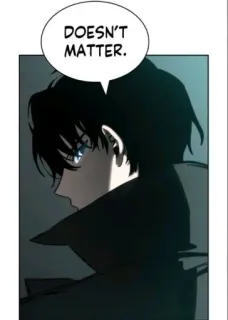 😐 DOESN'T MATTER. anime, manga, illustration, character, serious telegram sticker