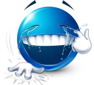 😂 Emoji, Risa, Llorando, Azul, Expresión whatsapp sticker