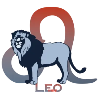 ♌ LEO sterrenbeeld, astrologie, leeuw, leeuw, horoscoop telegram sticker