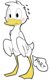 💩 FART dessin animé, canard, pet, effet sonore, comédie whatsapp sticker