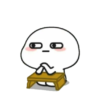 😀 imut, menunggu, mengharap, duduk, memohon telegram sticker