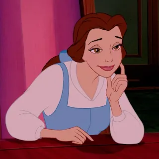 🥀 Belle Beauty and the Beast Belle, Beauty and the Beast, Disney princess, animated movie, cartoon character telegram sticker