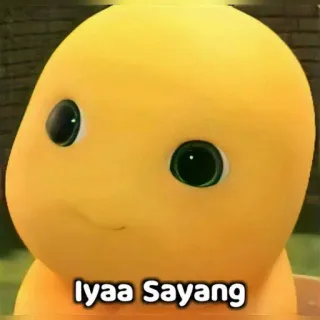 🥺 Iyaa Sayang Kreskówka, Słodkie, Żółty, Dziecko, Dinozaur telegram sticker