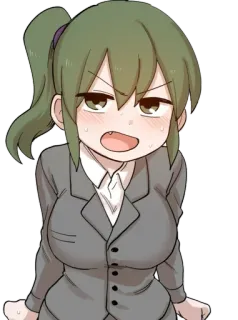 😂 Anime, Manga, Marah, Wanita, Karakter, Kantor telegram sticker