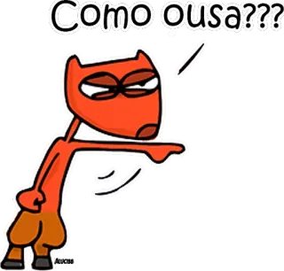 😡 Como ousa??? Dessin animé, Animal, En colère, Question telegram sticker