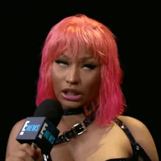🍣 Nicki Minaj nicki minaj, musicienne, cheveux roses, femme telegram sticker