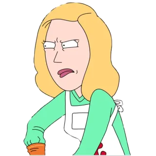 😠 Beth Smith Rick and Morty Beth Smith, Rick and Morty, Cartoni animati, Animazione per adulti whatsapp sticker