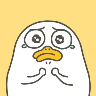 💨 triste, piangere, cartone animato, carino, emotivo, anatra whatsapp sticker