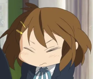 🌟 Yui Hirasawa K-On! anime, k-on, yui hirasawa, cute, chibi telegram sticker