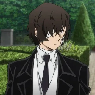 🛠 Osamu Dazai Bungou Stray Dogs Anime, Osamu Dazai, Bungou Stray Dogs, Charakter, Porträt telegram sticker